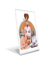 Car Desk/Table Top Ramakrishna Paramahamsa,Swami,Sarada Devi Vivekananda Acrylic L-Style Photo Stand - 2.5x3.5 Inches, Compact And Stylish Spiritual Display (F6688)