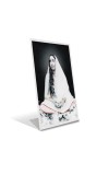 Car Desk/Table Top Sri Sarada Maa Acrylic L-Style Photo Stand - 2.5x3.5 Inches, Compact And Stylish Spiritual Display (F6704)