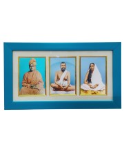 Hi tech Sales Swami Vivekananda & Ramkrishna Paramahansa & Sarada Maa photo frame | synthetic photo Frame with Glass | For wall, living room, gifts, pooja (Multicolor)
