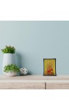 Hitech Sales Hindu God Ganesha Gold Plated Wooden Laminated Photo Frame 5x7 Inch Decorative Frame for Home, Office, and Temple