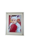 Cream Photo Frame with Glossy Finish – Modern Tabletop & Wall Mount Picture Frame with Glass Front (Empty Frame)