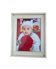 Cream Photo Frame with Glossy Finish – Modern Tabletop & Wall Mount Picture Frame with Glass Front (Empty Frame)