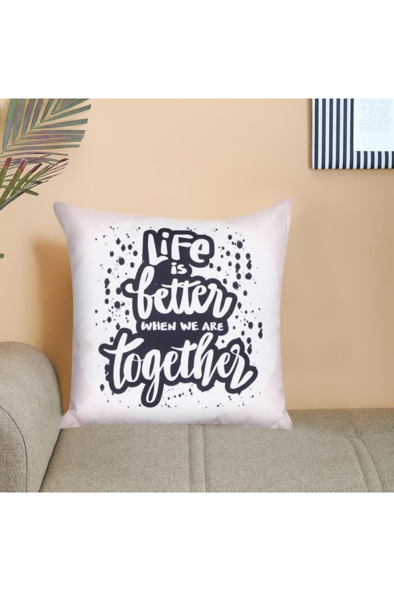 Home Beautiful White Polyester Cushion
