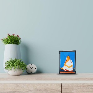 Hitech Sales Baro Maa Hindu Religious Wooden Laminated Photo Frame 5x7 Inch Decorative Frame for Home, Office, and Temple