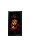 Hitech Sales Maa Durga Wall-Mount Rectangular Polystyrene Photo Frame Home Decoration and Gifting, 9.6 x 15.6 inches Black Frame (Pack of 1, Printed Photo)