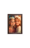 Elegant Brown & Golden Decorative Photo Frame for Wall & Table | Empty Picture Frame for Painting, Certificate, Poster, or Photo Display | Classic Vintage Look – Durable Synthetic Wood Finish
