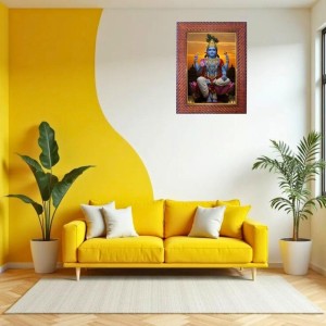 Lord Panchmukhii Hanuman Photo Frame Religious Wall & Table Decor Frame | Lord Panchmukhii Hanuman Spiritual Photo Frame For Home, Temple & Office | Decorative Hindu God & Goddess Frame (