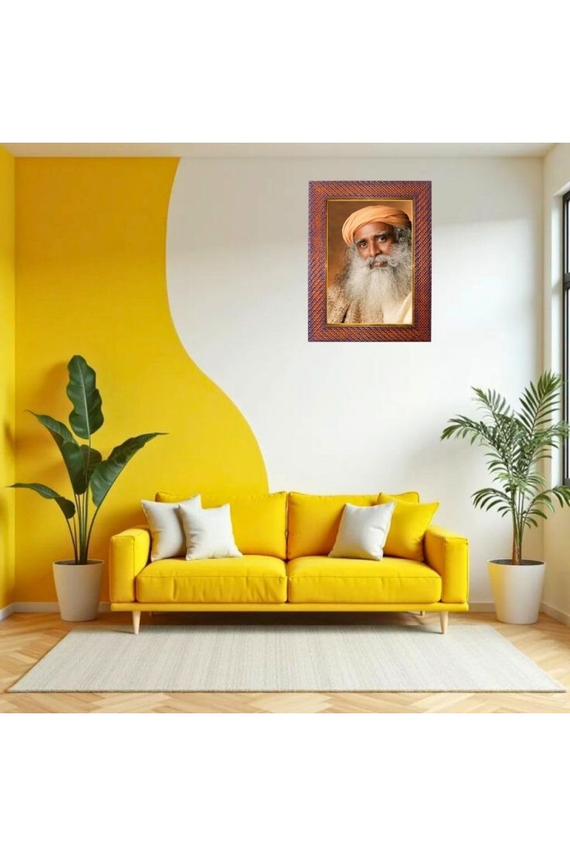 Premanand Govind Sharan Photo Frame Religious Wall & Table Decor Frame | Premanand Govind Sharan Spiritual Photo Frame For Home, Temple & Office | Decorative Hindu God & Goddess Frame (