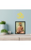 Hitech Sales Swami Vivekananda Polystyrene Photo Frame for Pooja Room, Temple Decor, Home Decoration and Gifting (Wall and Tabletop, Rectangular, Printed Photo, 7.12 x 9.12 inches Frame, Black)