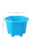 HiTechMart Small Flower Pots (5 H x 6 W) - Decorative Planters for Indoor & Outdoor Use - Perfect for Succulents, Herbs, and Small Plants (Sky)