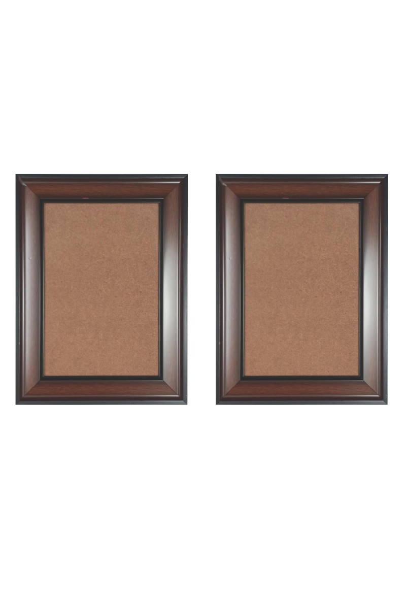 Classic Brown Wooden Photo Frame Set of 2 | Wall & Tabletop Display | Ideal for Home Décor, Office, Certificate & Artwork | Durable MDF Back with Glass Front (2, 18x14)
