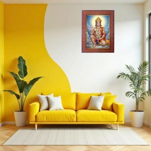 Lord Ganesha Photo Frame 15X19 Inch Religious Wall & Table Decor Frame | Lord Ganesha Spiritual Photo Frame For Home, Temple & Office | Decorative Hindu God & Goddess Frame (Pack Of 1) (F18098)