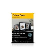 Hitech Sales 190 GSM A4 Glossy Photo Paper Water Resistant, Pack of 20 sheets, Compatible with all Inkjet Printers