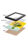HiTechMart Cream and Brown Polystyrene Framed with Elegant Dual-Tone for Home, Office (Wall Mount, 8 x12 inch)
