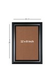 HiTechMart Black Polystyrene Photo Frame with Silver Inner Border for Office and Home (WallMountable, 8 x 12)