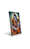 Car Desk/Table Top Lord Ram Lord Hanuman Acrylic L-Style Photo Stand - 5x7 Inches, Compact And Stylish Spiritual Display (F6712)