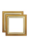 HiTechMart Gold Ornate Polystyrene Blank Photo Frame - 12x12 Inch Outer Size, Fits 9x9 Inch Photo - Wall & Tabletop Display (2)