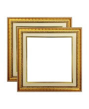 HiTechMart Gold Ornate Polystyrene Blank Photo Frame - 12x12 Inch Outer Size, Fits 9x9 Inch Photo - Wall & Tabletop Display (2)