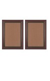 Set of 2 Brown & Black Photo Frames for Wall & Table Décor – Classic Wooden Look Empty Picture Frames for Home & Office, Display Portrait or Landscape Orientation