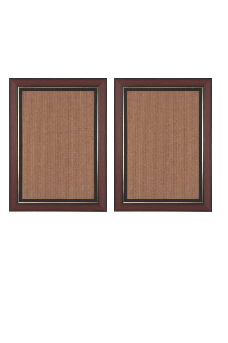 Set of 2 Brown & Black Photo Frames for Wall & Table Décor – Classic Wooden Look Empty Picture Frames for Home & Office, Display Portrait or Landscape Orientation
