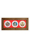 Lord Shiv, Ganesh Photo Frame - 8x14 Inch Brown Wooden Frame | Hindu Gods Wall Decor For Home & Office