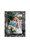 HiTechMart Black Polystyrene 8x10inch Picture Frame Decorative Style Photo Frame with Glass Front, Tabletop Perfect for Wedding Photos or Elegant Home Decor