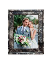 HiTechMart Black Polystyrene 8x10inch Picture Frame Decorative Style Photo Frame with Glass Front, Tabletop Perfect for Wedding Photos or Elegant Home Decor