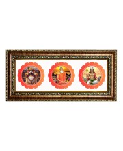 Lord Jagannath, Lokenath, Vishnu Photo Frame - 8x14 Inch Brown Wooden Frame | Hindu Gods Wall Decor For Home & Office