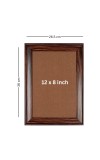 HiTechMart Polystyrene Wood Finish Decorative Dark Brown Frame for Home, Office (Wall Mounted, 8 x 12 inch)