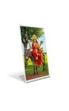 Car Desk/Table Top Jay Maa Sheetla Acrylic L-Style Photo Stand - 5x7 Inches, Compact And Stylish Spiritual Display (F6670)