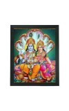 Hitech Sales Goddess Laxmi Devi and Narayan Polystyrene Photo Frame for Pooja Room, home, Temple Decor, Gift (Wall and Tabletop, Printed Photo, Black, 7.12 x 9.12 inches)