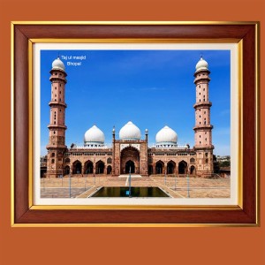 Taj ul masjid bhopal Photo Frame, 10x14 Inches Stylish Framed Islamic wall art for Home & Office Decoration and gift for Muslims
