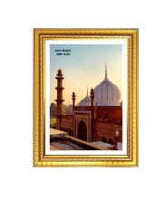 Jama Masjid, AMU Delhi Photo Frame, 10x14 Inches Stylish Framed Islamic wall art for Home & Office Decoration and gift for Muslims