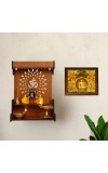 Hitech Sales Golden Buddhan Wall Painting Photo Frame for Pooja Room, Temple Decor, Home Decoration and Gift (Wall and Tabletop, Rectangular, Printed Photo, 12 x 14 inches Frame, Brown)