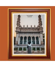 The Toli Masjid, also known as Damri Masjid, is a mosque in Hyderabad Photo Frame, 10x14 Inches Stylish Framed Islamic wall art for Home & Office Decoration and gift for Muslims