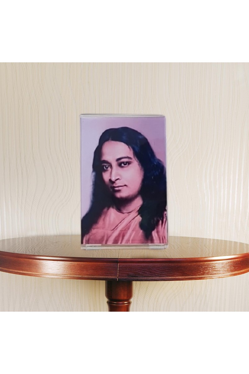 HiTechMart 2.5x3.5 Inch Acrylic L-Shaped Paramahansa Yogananda Photo Frame Stand – Small Picture Frame for Car Dashboard, Desk, Office – Clear Acrylic Frame (6.5x9 cm)