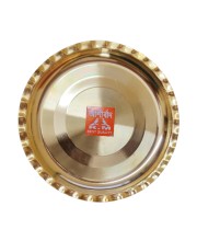 Small Brass Puja Thali/Bhog Thali for Mandir with Beautiful Design for Home & Temple Decoration & Gifting (16)