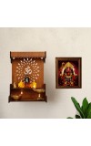 Hitech Sales Goddess Maa Kali Photo Frame for Pooja Room, Temple Decor, Home Decoration and Gift (Wall and Tabletop, Rectangular, Printed Photo, 12 x 14 inches Frame, Brown)