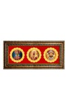 Katha Kali, Chatrapati Shivaji, Khattu Shayam Photo Frame - 8x14 Inch Brown Wooden Frame | Hindu Gods Wall Decor For Home & Office