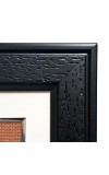 HiTechMart Black Polystyrene Photo Frame 9x11 with Mat for 5x7 - Wedding Picture Frame with Glass Front - Display for Tabletop - Classic Home & Office Décor