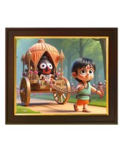 Hitech Sales Jagannath Photo with Frame - Lord Jagannath, size 10x12 inch