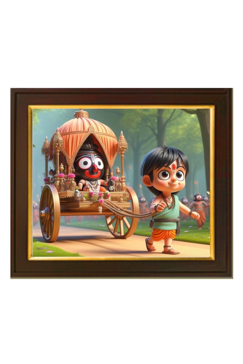 Hitech Sales Jagannath Photo with Frame - Lord Jagannath, size 10x12 inch
