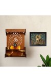 Hitech Sales Gautam Buddha Photo Frame for Pooja Room, Temple Decor, Home Decoration and Gift (Wall and Tabletop, Rectangular, Printed Photo, 12 x 14 inches Frame, Brown)
