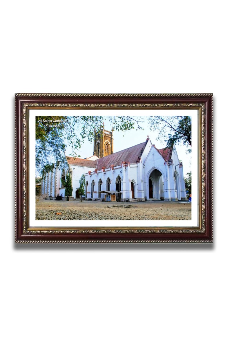 All Saints Cathedral Church Photo Frame, 14x18 Inches Beautiful Elegant Framed Wall Art of Iconic Cathedral