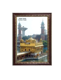 Gurudwara Golden Temple, Amritsar, Punjab Photo Frame 10x14 Inch | Spiritual Wall decoration for Home & Office | | Gift for Sikh Punjabi