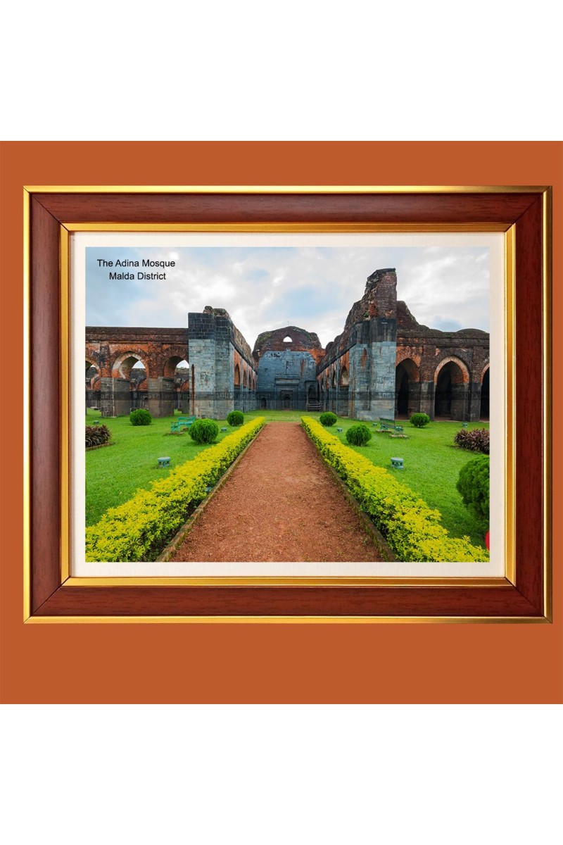 The Adina Mosque in Malda District Photo Frame, 12x16 Inches Stylish Framed Islamic wall art for Home & Office Decoration and gift for Muslims