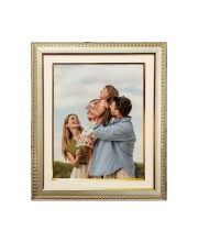 Classic Gold 11x13 Picture Frame with Mat for 8x10 Photo Ornate Design with Glass Front Wall Mount or Tabletop Display Timeless Frame for Family, Wedding, or Home Décor