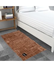 Home Beautiful Anti-Skid Brown Polyester Floor Mat