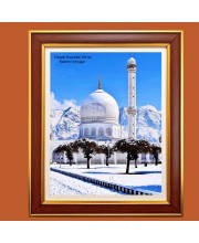 Dargah Hazratbal Shrine, Kashmir, Srinagar Photo Frame, 10x14 Inches Stylish Framed Islamic wall art for Home & Office Decoration and gift for Muslims