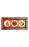 Sri Ramakrishna Paramahamsa. Swami Vivekananda. Photo Frame - 8x14 Inch Brown Wooden Frame | Hindu Gods Wall Decor For Home & Office